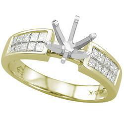 14K Yellow Gold Princess Diamond Ringyellow 