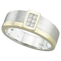 14K Two Tone Gold Diamond Ringtwo 