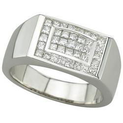 14K White Gold Princess Cut Diamond Ringwhite 