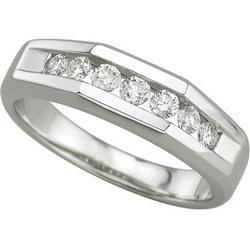 14K White Gold Men's Diamond Ringwhite 