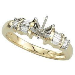 14K Yellow Gold Diamond Semi Mount Engagement Ringyellow 