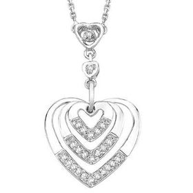14K White Gold Diamond Necklacewhite 