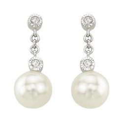 14K White Gold Diamond Earringswhite 