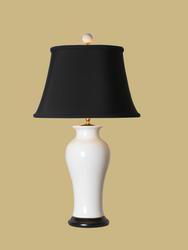 WHITE VASE LAMP EC-16BK 9.5'white 