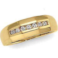 14K Yellow Gold Diamond Wedding Band Ringyellow 