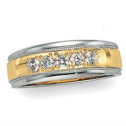 14K Two Tone Gold Diamond Duo Ringtwo 