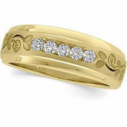 14K Two Tone Gold Diamond Duo Ringtwo 