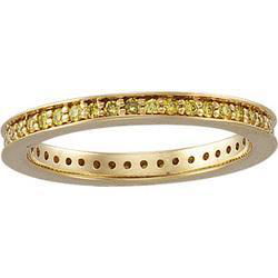 14K White Gold Yellow Diamond Bridal Eternity Band Ringwhite 