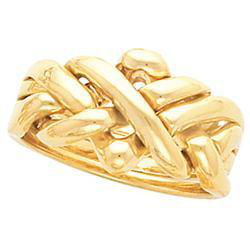 14K White Gold Puzzle Ringwhite 