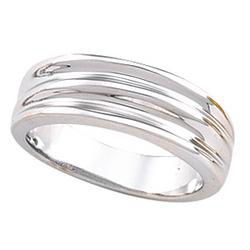 14K White Gold Fancy Bandwhite 