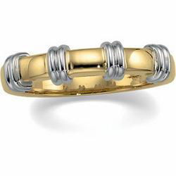 14K Two Tone Gold Duo Bandstwo 