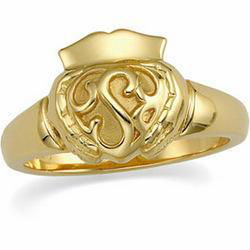 14K Yellow Gold Claddagh Ringyellow 