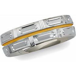 14K Two Tone Gold Design Duo Bandtwo 