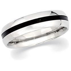 Stainless Steel & Rubber Comfort Fit Bandstainless 