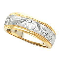 14K Two Tone Gold Bridal Tapered Duotwo 