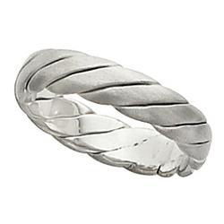 14K White Gold Bridal Hand Woven Bandwhite 