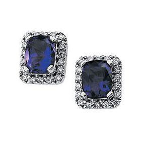 14K Two Tone Gold Amethyst & Diamond Earringstwo 