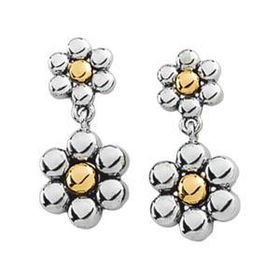 14K Two Tone Gold Metal Fashion Earringstwo 