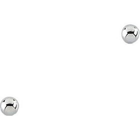 14K White Gold Children's Ball Earringswhite 