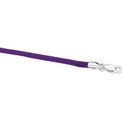 Sterling Silver Purple Satin Cord With Lobster Clasps - 18.00 inchessterling 