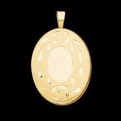14K Yellow Gold Teen Oval Locketyellow 