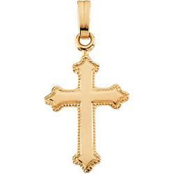 14K Yellow Gold Children's Cross Pendantyellow 