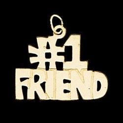 14K Yellow Gold Teen #1 Friend Pendantyellow 