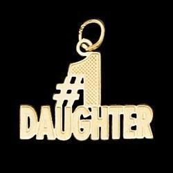 14K Yellow Gold Teen "#1 Daughter" Pendantyellow 