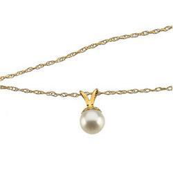 14K Yellow Gold Teen Pearl Drop Pendantyellow 