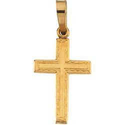 14K Yellow Gold Teen Cross Pendantyellow 