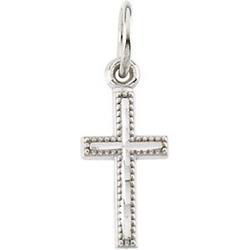 14K Yellow Gold Children's Cross Pendant With Chainyellow 