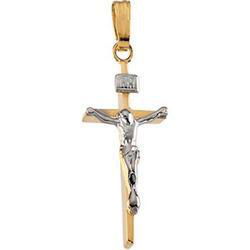 14K Yellow Gold Crucifix Pendant With Chainyellow 
