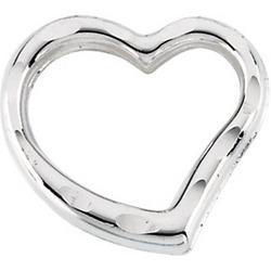 14K White Gold Child Heart Pendant & Chainwhite 