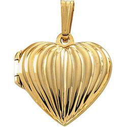 14K Yellow Gold Heart Design Locketyellow 