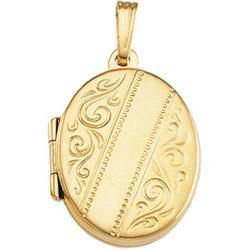 14K Yellow Gold Oval Locketyellow 
