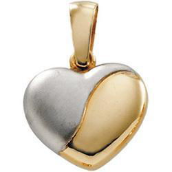 14K Two Tone Gold Heart Pendanttwo 