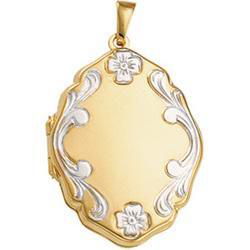 14K Two Tone Gold Lockettwo 