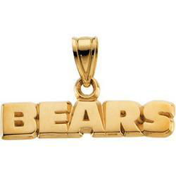 14K Yellow Gold Chicago Bears Pendantyellow 