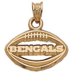 14K Yellow Gold Cincinnati Bengal's Football Pendantyellow 