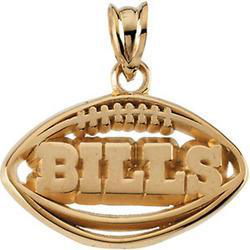 14K Yellow Gold Buffalo Bills Football Pendantyellow 
