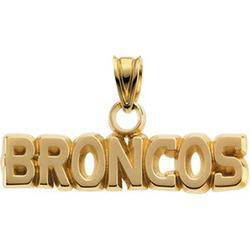 14K Yellow Gold Denver Broncos Pendantyellow 