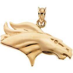 14K Yellow Gold Denver Broncos Pendantyellow 