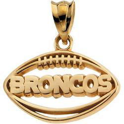 14K Yellow Gold Denver Broncos Football Pendantyellow 