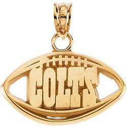 14K Yellow Gold Indianapolis Colts Football Pendantyellow 