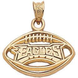 14K Yellow Gold Philadelphia Eagles Football Pendantyellow 