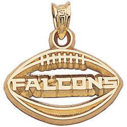 14K Yellow Gold Atlanta Falcons Football Pendantyellow 