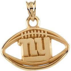 14K Yellow Gold New York Giants Football Pendantyellow 