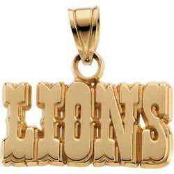 14K Yellow Gold Detroit Lions Pendantyellow 