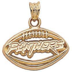 14K Yellow Gold Carolina Panthers Football Pendantyellow 