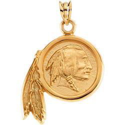 14K Yellow Gold Washington Redskins Pendantyellow 